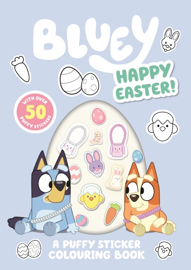 Bluey Happy Easter: A Puffy Sticker Colouring Book