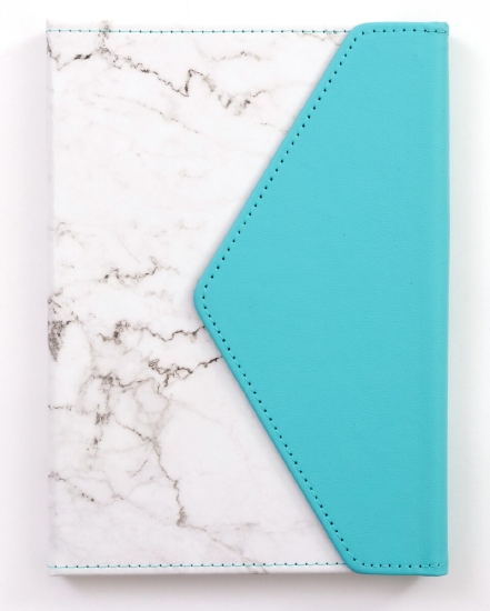 Teal Marble Foldover Journal