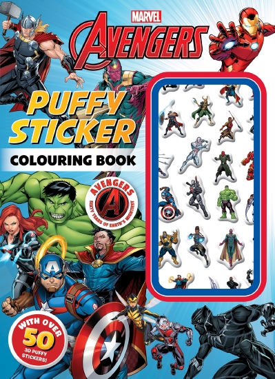 Product: Avengers 60th Anniversary: Puffy Sticker Colouring Book (Marvel) -  Book - School Essentials