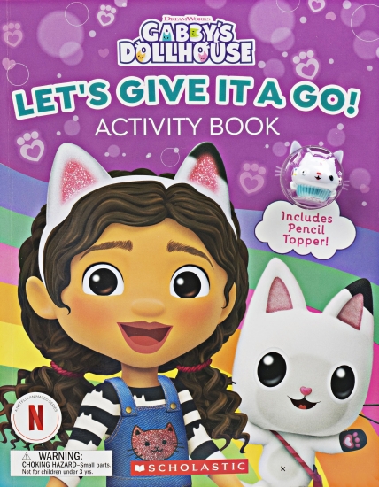 Gabby's Dollhouse: Let's Give it a Go! Activity Book with Pencil Topper (DreamWorks)