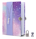 Galaxy Diary with Crystal Necklace