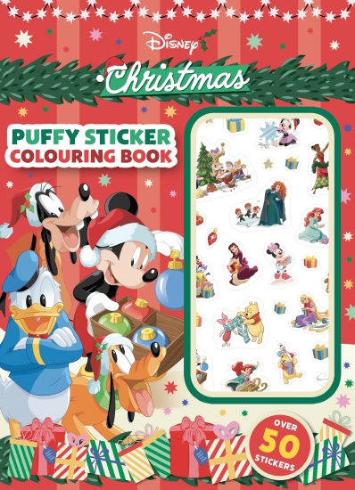 Disney Christmas: Puffy Sticker Colouring Book 