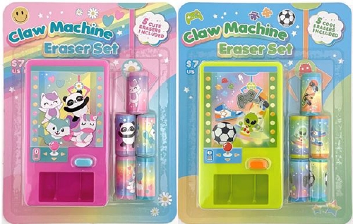 CLAW MACHINE ERASER SET F24