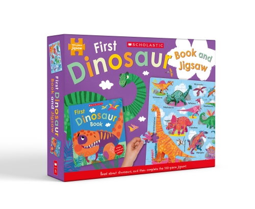 FIRST DINOSAUR: BOOK AND JIGSAW (MILES KELLY: 100 PIECES)