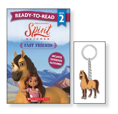 Spirit Untamed: Fast Friends  - Ready-to-Read Level 2 (DreamWorks) + Spirit Keychain 