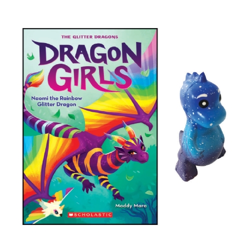 Naomi the Rainbow Glitter Dragon # 3 with Dragon Squishy