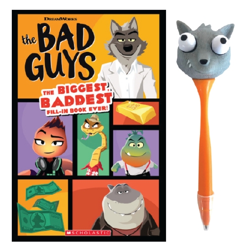 THE BAD GUYS FILL IN BOOK W MR WOLF PEN
