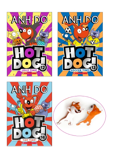 Hotdog 3-Pack (12-14) with 3D Dog Bookmark-Pack 