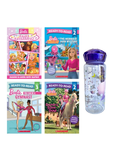 BARBIE 4-PACK W DRINK BOTTLE
