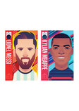 Football Legends 2-Pack (Messi and Mbappe)with Messi Eraser