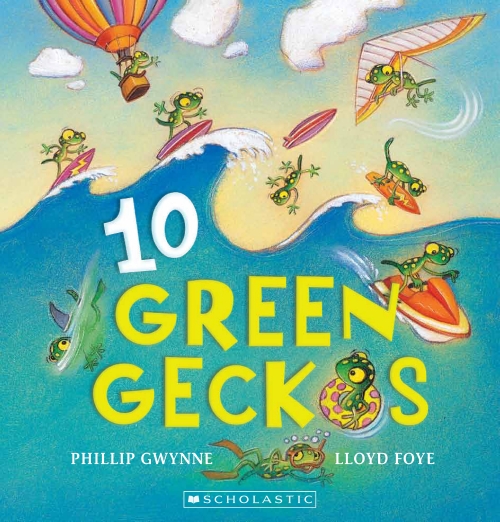 10 GREEN GECKOS