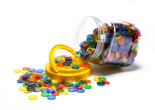 SMALL TRANSPARENT COUNTERS