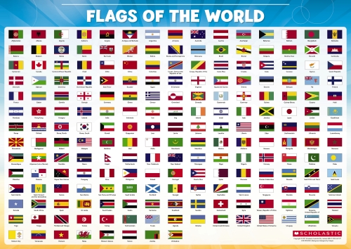Product: FLAGS OF THE WORLD POSTER - Other - School Essentials