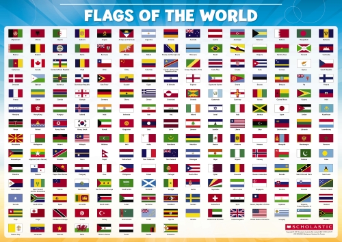 Product FLAGS OF THE WORLD POSTER Other School Essentials