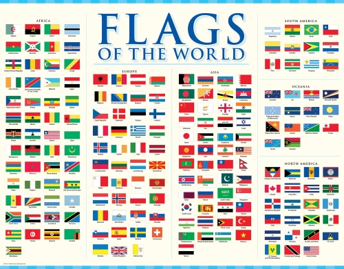 Product FLAGS OF THE WORLD CHART Stationery School Essentials