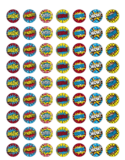 Product: Superhero Mini Stickers - Teacher Resource - School Essentials