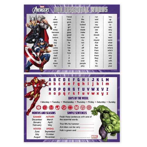 Marvel: Avengers 100 Essential Words Desk Mat                                                       
