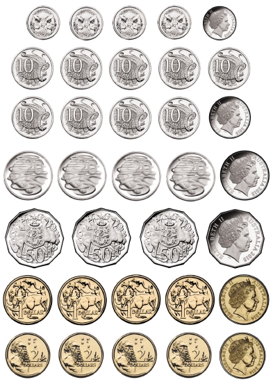Magnetic Australian Coins                                                                           