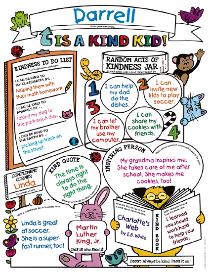 Product: Classroom Kindness Personal Poster Set - Teacher Resource - School  Essentials