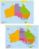 Australian Map Basic Learning Mat                                                                   